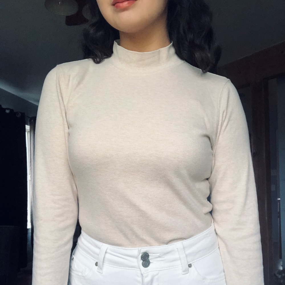Oatmeal Vintage Mock Neck